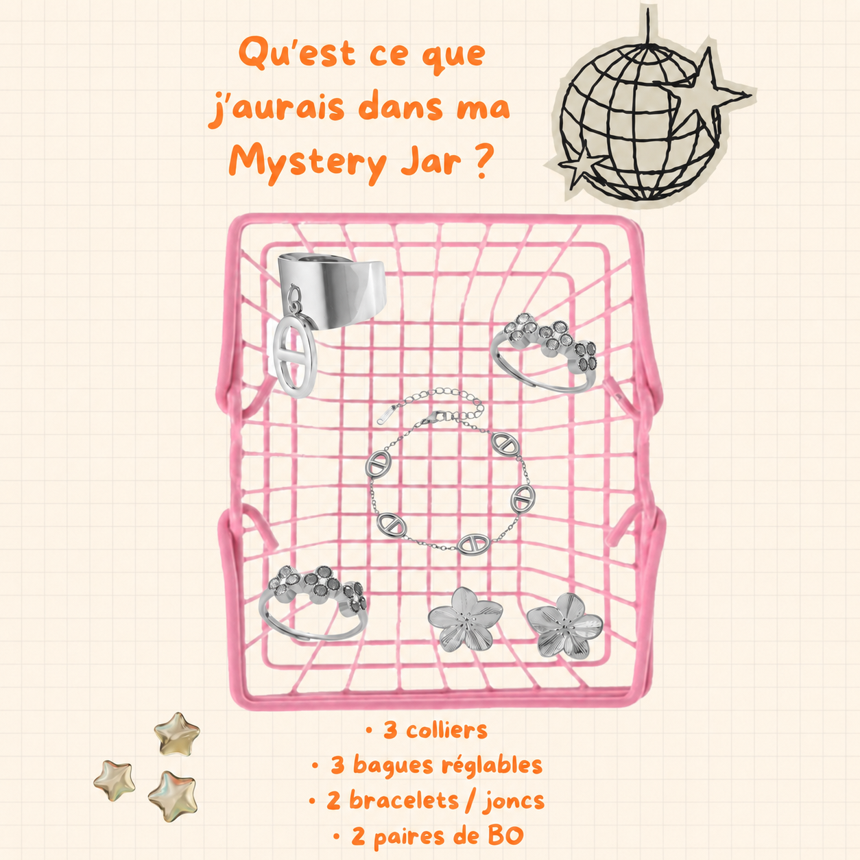 La Mystery Jar — 10 bijoux • Argentée 🪩