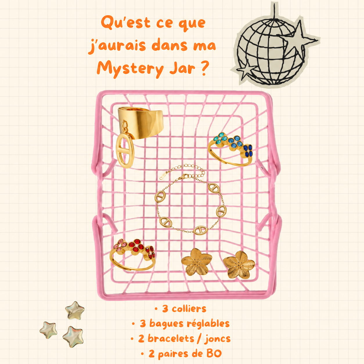 La Mystery Jar — 10 bijoux • Dorée 🌟